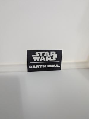 Darth Maul Multicolor Nameplates