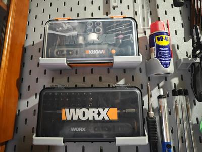 Worx Electric Screwdriver WX242 Worx Rotary Tool WX106 IKEA 3MM Pegboard Separate Bracket