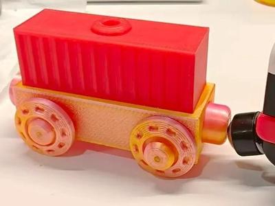 Toy Train Track Freight Box Trailer, Cargo Truck, Trailer