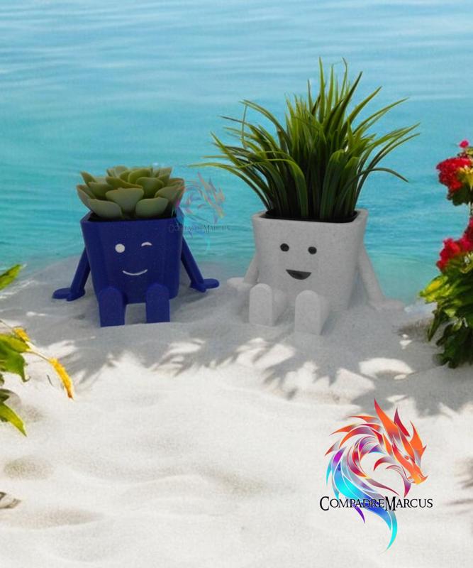 Smiling planters / set of 3 / no supports / 3mf included