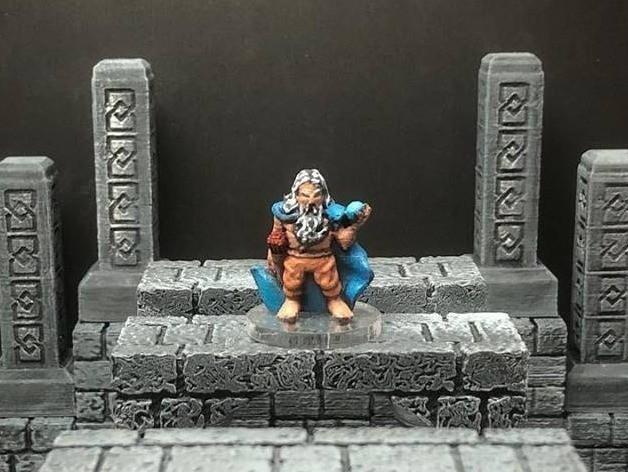 Thyrik, Hill Dwarf Sorcerer (28mm/Heroic scale)