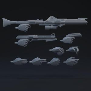 Clone Trooper One-Twelfth Scale Hands