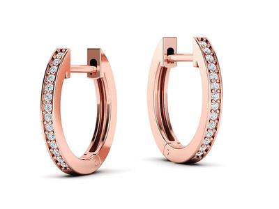 Hoop Earrings 15mm size Printable Earrings 3dmodel