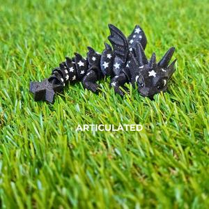 Galactic Starlight Dragon / Little Articulated Fidget Toy / Keychain