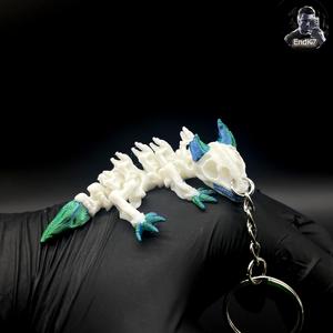 Skeleton Dragon Keychain – Articulated, Print in Place – No Supports