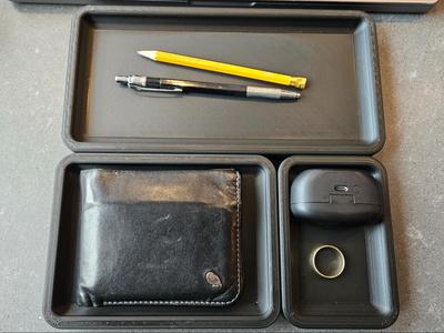 Rounded Edge Catchall Utility Tray 3pc Set