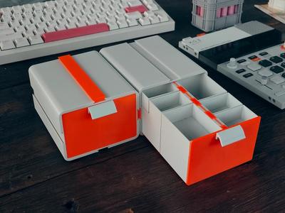 Modular Stackable Parts Organizer V1.1 (Tolerance Adjustment)