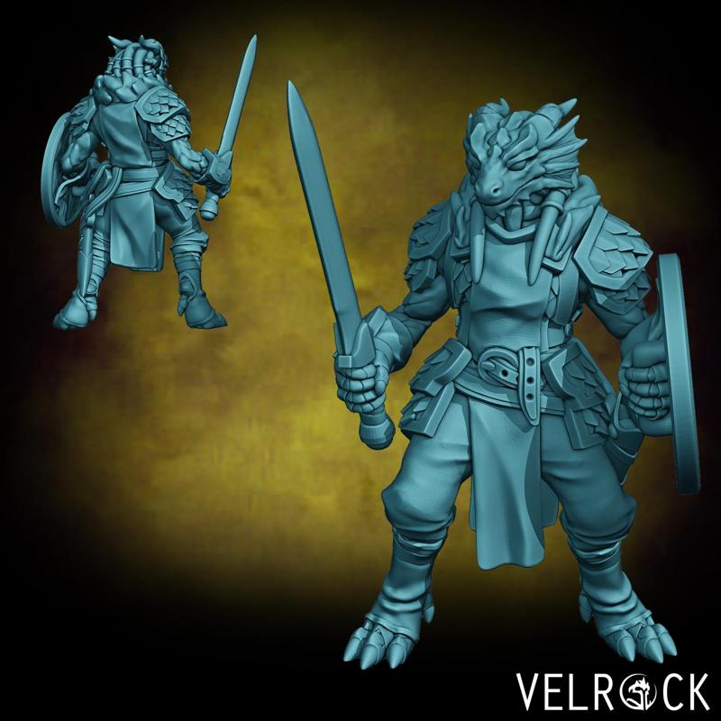 Dragonfolk Soldier/City Guard 3 (Male) (PRESUPPORTED)