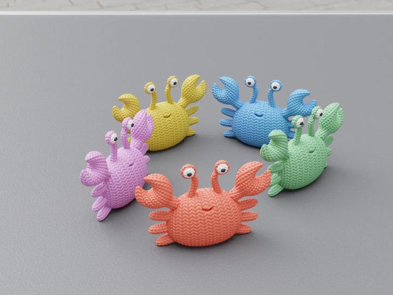 Adorable Knitted Little Crab