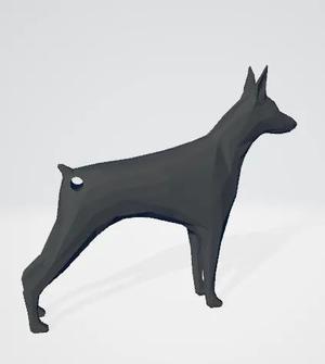 Low Poly Doberman Keychain / Dobermann Key / Dog Keychain