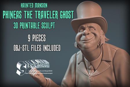 Haunted Mansion Phineas The Traveler Ghost 3D Printable Sculpt