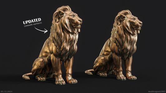 Sitting Lion Sculpture