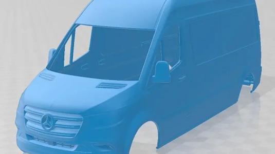 Mercedes Benz Sprinter Panel L2H2 2019 Printable Body Van