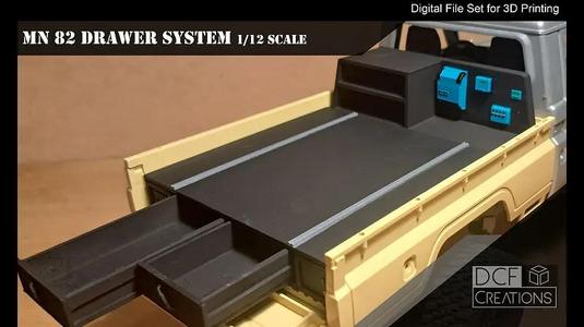 1/12 Scale Drawer / Packing system for NM82 Landcrusier