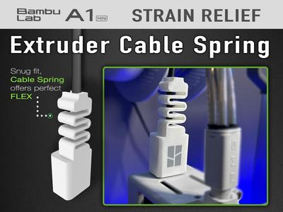 A1 / A1 mini Extruder Cable Spring – Strain Relief