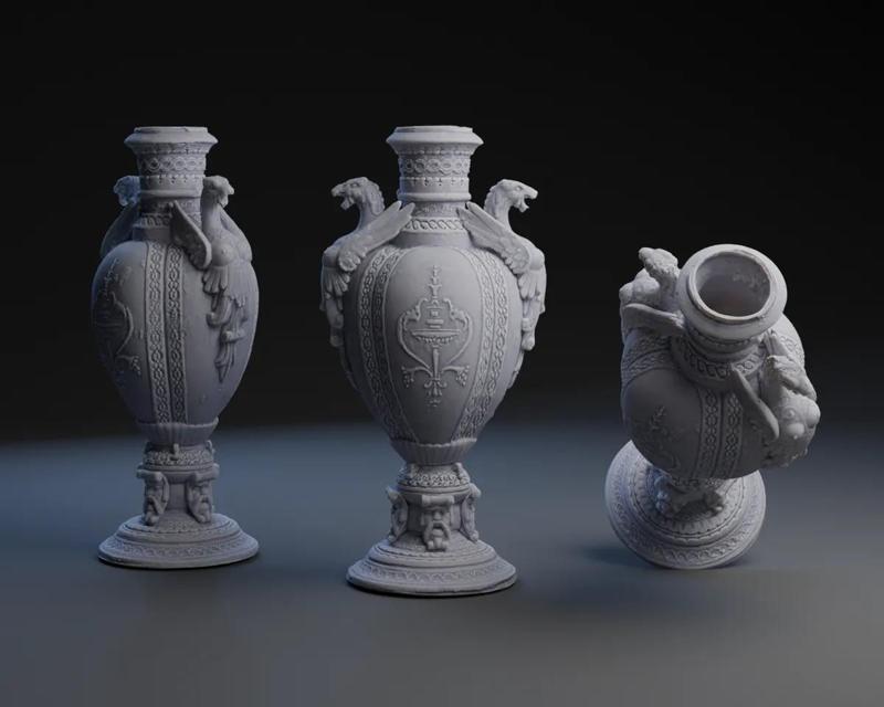 Vase with Winged Griffins by Prosper Jouneau