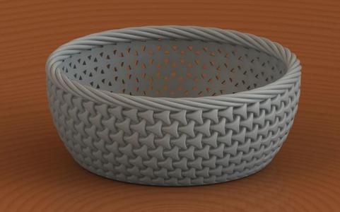 Basket with intricate texture
