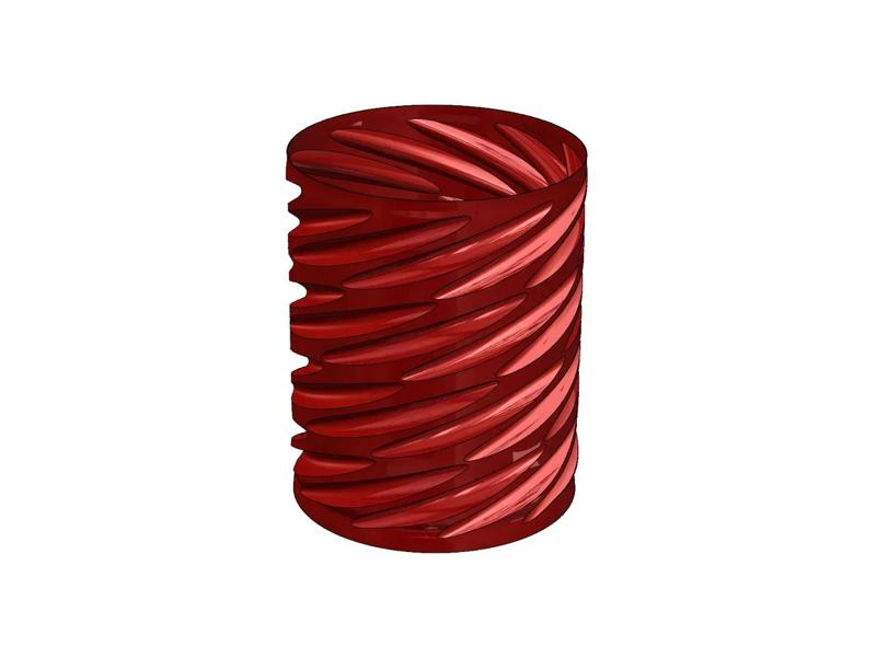 Vase with indentations