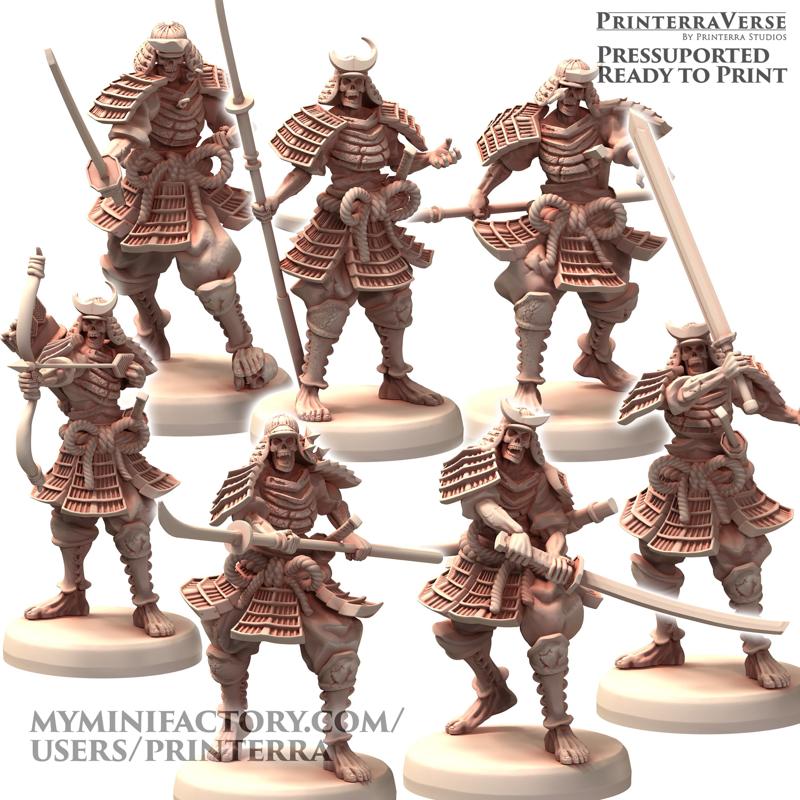 003 JAPAN Undead Samurai Zombie Army Pack with Different Weapons