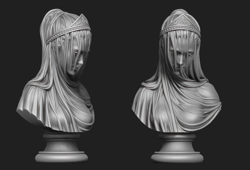 Drapery Bust