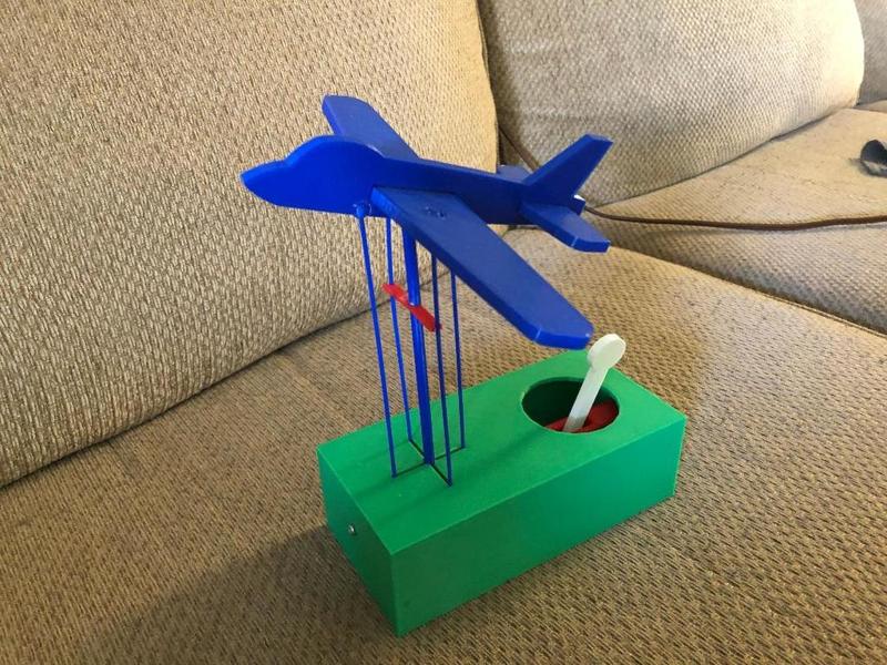 Airplane Simulator (Mechanical) No Strings and Print in Place Bearings