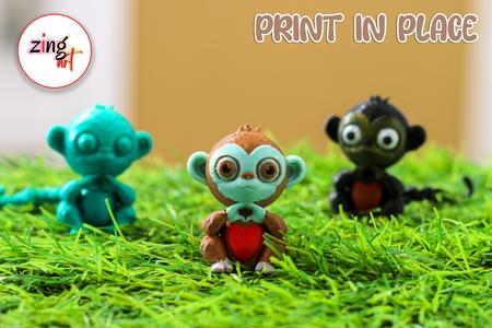 Monkey Heart Keychain PRINT_IN_Place