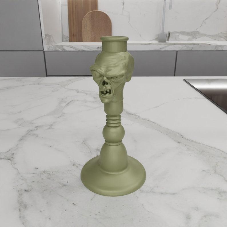 3D Zombie Candle Holder with 3D Stl File & Trick or Treat, Modern Candle Holder, Candlestick Holder, 3D Printing, Zombie Apocalypse