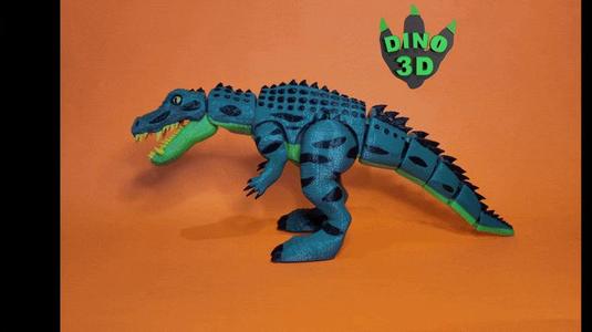 DINOCROC V2 FLEXI DINOSAUR CROCODILE MUTANT DINOSAUR DINO MONSTER ARTICULATED WITH 3MF JURASIC