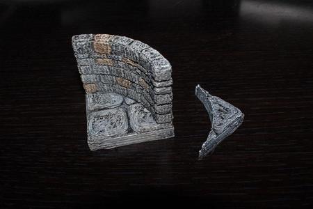 OpenForge Stone Dungeon Curved Wall