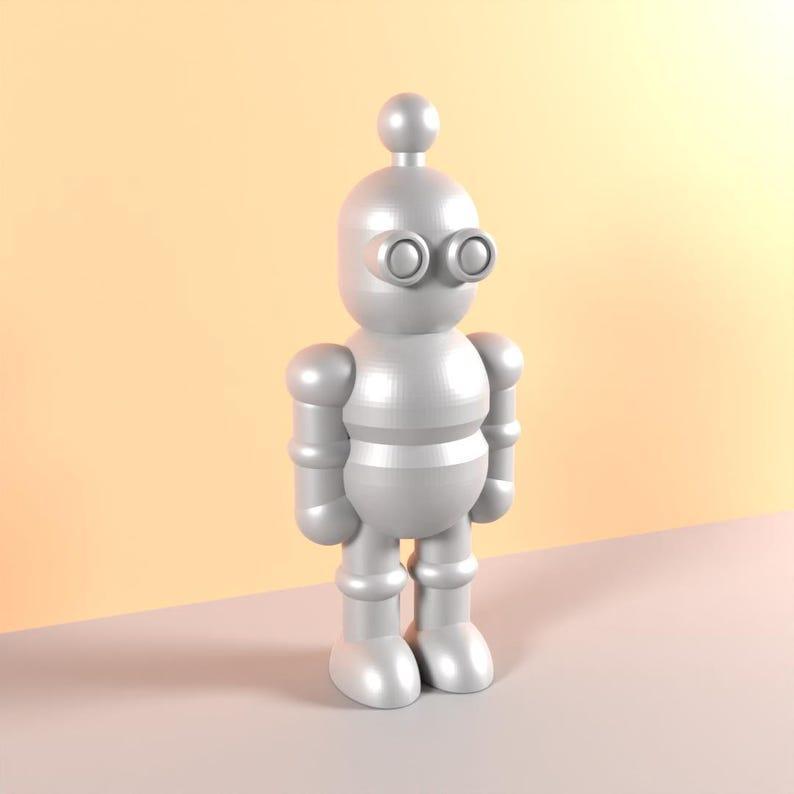3d printing stl file of cute robot figurine for 3d printer users