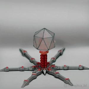 Cute Print in Place Flexi Bacteriophage T4. Support Free