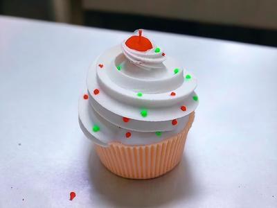 Chocolate Cupcake support free print in place