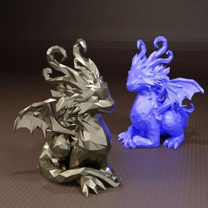 Cute Dragon Low poly