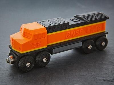 Toy Train BNSF locomotive BRIO / IKEA compatible