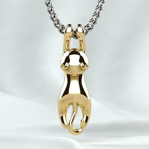 Cat Gold or Silver Pendant