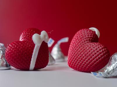 Textured Knit Heart Fidget Toy