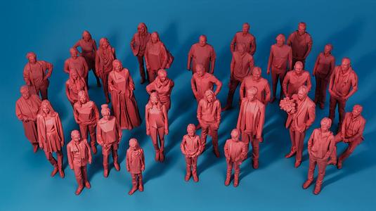 33x Low Poly Humans Set A