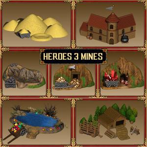 Heroes 3 resource mines miniatures collection