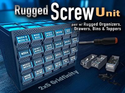 Rugged Screw Unit – Gridfinity Hardware Storage