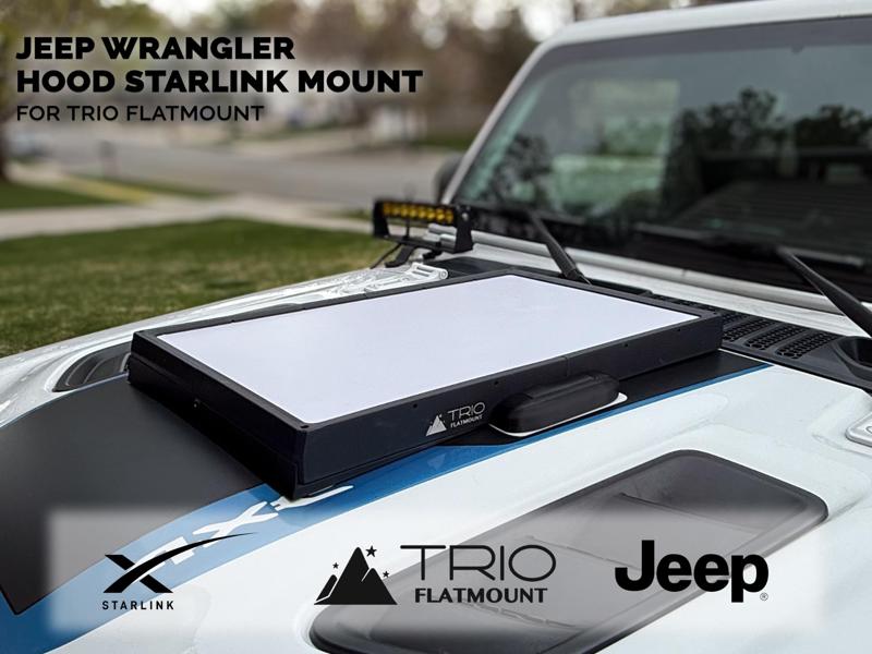 Jeep Wrangler Hood Starlink Mount