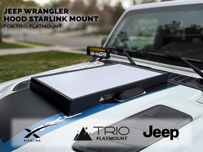 Jeep Wrangler Hood Starlink Mount