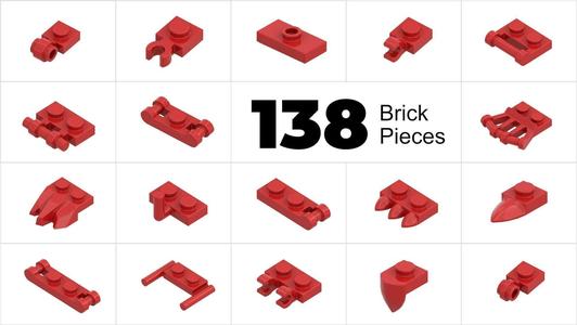 TwindBricks3D - 138 Bricks Plate Modifield collection
