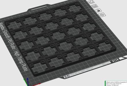 Gridfinity Base 5 x 5 with Magnets 6mm x 2mm