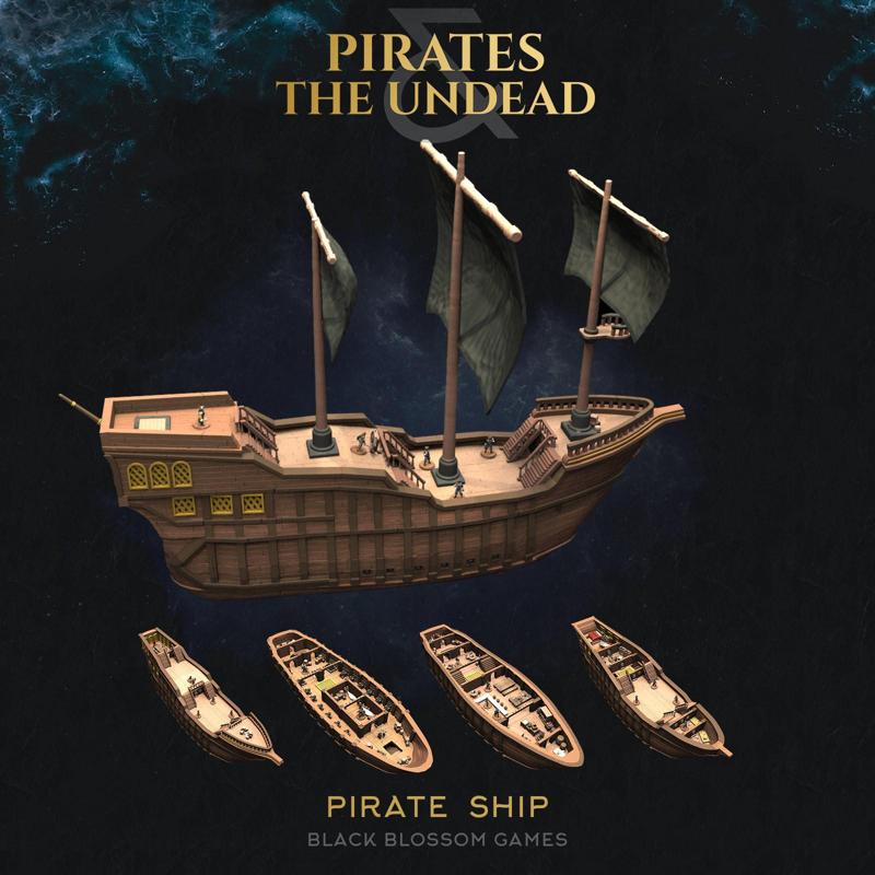 UT02D01 Pirate Ship :: UMC 02 Pirates vs the Undead :: Black Blossom Games