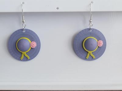 summer hat earrings