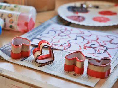 Heart Stamp Jig for Toilet Paper Rolls