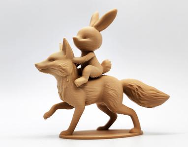 Bunny Riding Fox Miniature