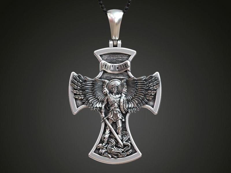 Cross Saint Michael the Archangel with Prayer