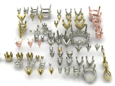 A Package Of 75 Rings Heads All Sizes All Shapes 3D Files
