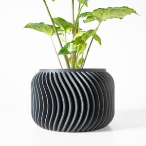 The Vilex Planter Pot with Drainage Tray & Stand: Modern and Unique Home Decor for Plants